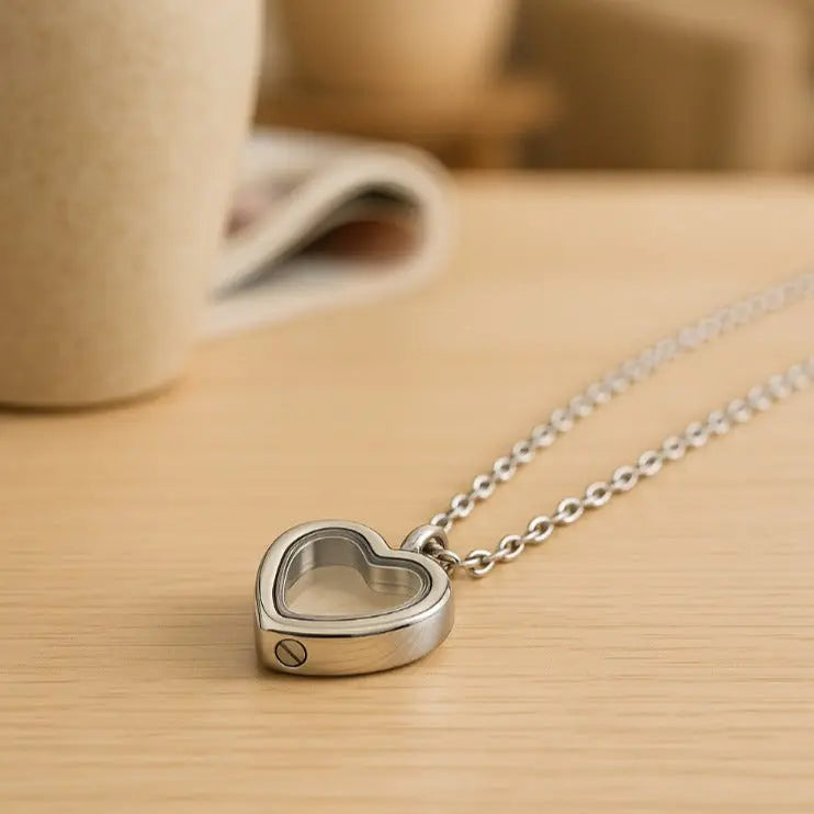 Pendentif cœur couleur argent